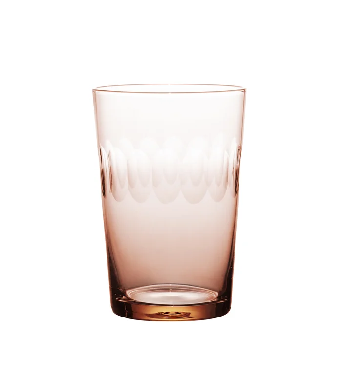Four Rose Tumblers with Lens Design