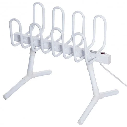 Freestanding Electric Shoe Dryer with 8 Hooks