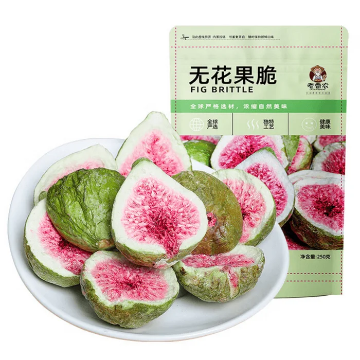 Freeze-Dried Figs (250g) – Sweet Fruit Snacks Ready-to-Eat All-Natural Crunch for Snowflake Pastry Topping