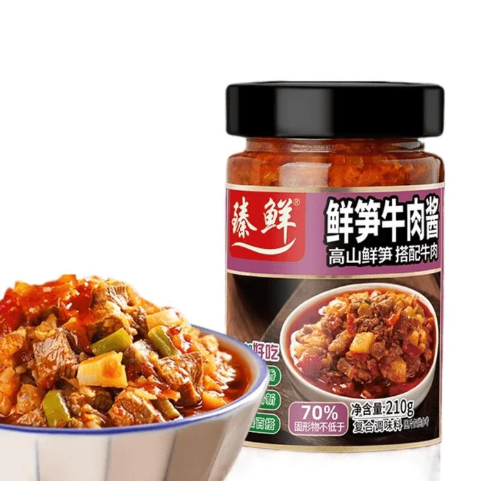 Fresh Bamboo Shoot And Beef Sauce Mixed Rice Sauce 210g*1 Bottle
