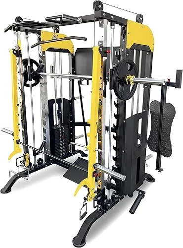 FSR90 Ultimate All-in-One Gym System: Smith Machine, Squat Rack, Functional Trainer, Landmine, Dip Bars, Pull-Up Bar, LAT Pulldown, Jammer Arm, Leg Press