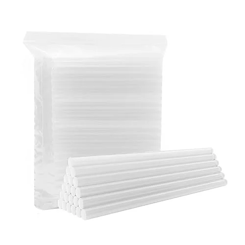 Full Size Hot Glue Stick, 8′ Long x 0.43′ Diameter, Compatible with Most Glue Guns, Adhesive Hot Melt Glue Sticks for DIY Cards Art Craft General Repairs, Home Decorations, 50 Counts