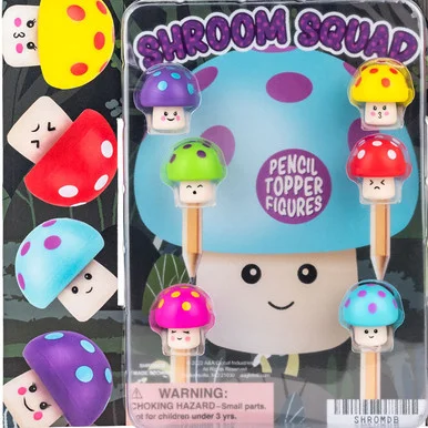 Fun-Guy Mushroom Pencil Toppers 1″ Capsules