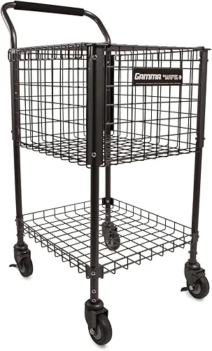GAMMA Sports Brute 325, Holds 325 Tennis Balls, Premium Teaching Cart, Unique Sports Equipment, Large Ball Capacity, Heavy Duty, Ideal Court Training Accessories, Pickleball