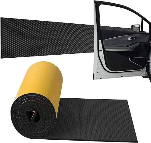Garage Wall Protector，1/4′ Sectional Foam Sticking Car Door Pads Strong Self-Adhesive Car Wall Bumper Guards for Car Door Protector Collision Protection(2 Pack, Black)