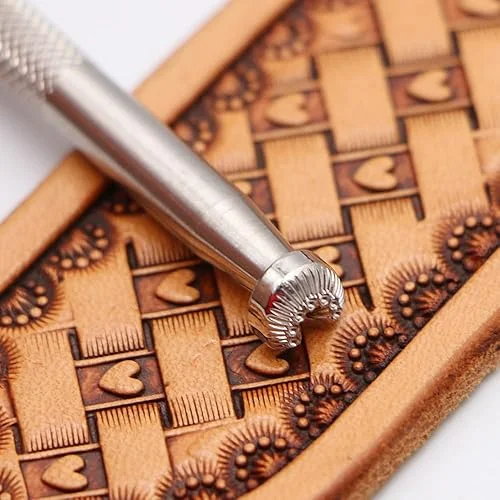 Generic Leather Stamp Tools Stamping Working leathercraft Carving Leather Craft Working：Borders (Border: 7 Seed D024), Borders：D024.D030.D031