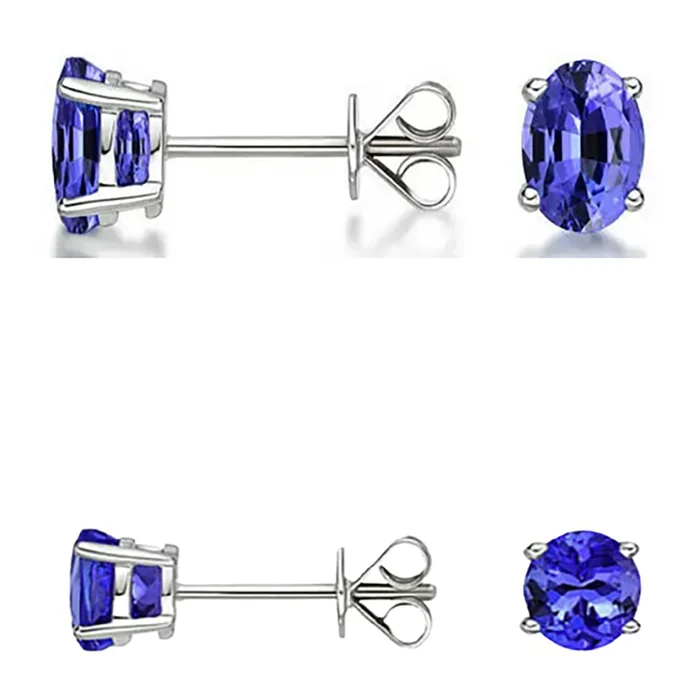 Genuine Tanzanite Earrings (2-Pair)