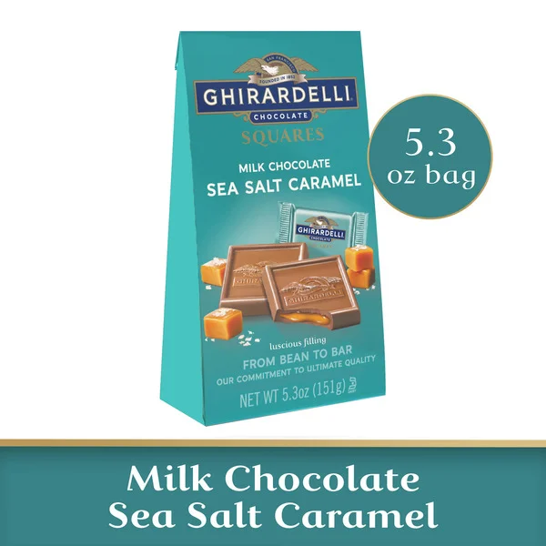 Ghirardelli Milk Chocolate Sea Salt Caramel Chocolate Squares