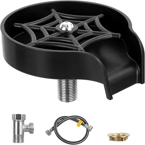 Glass Rinser For Kitchen Sink,High-Pressure Bottle Washer,5 Inch Automatic Cup Cleaner Sink Attachment For Home Kitchen Bar Countertop,Matte Black