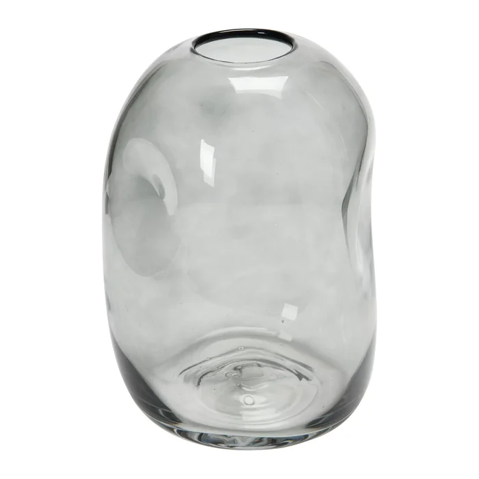 Glass Vase with Indentations