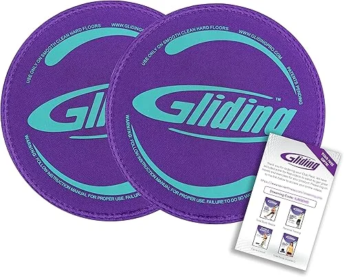 Gliding Discs for Working Out – Exercise Sliders for Carpet & Hardwood Floors 1 Pair, Authentic Workout Sliders Disc for Full Body Resistance Workout, Includes 4 Streaming Video Workouts