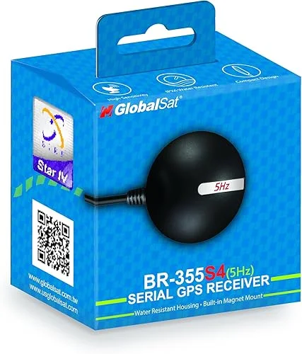 GlobalSat BR-355-S4-5Hz Serial GPS Receiver (Black)