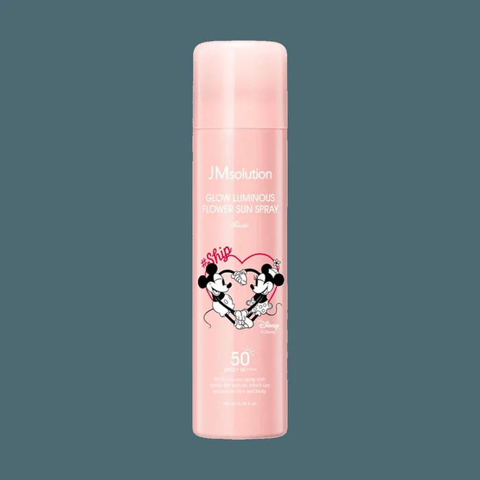 Glow Luminous Flower Rose Sunscreen Spray SPF50+ PA+++ 6.08 oz Disney Co-branded Edition Mickey & Minnie