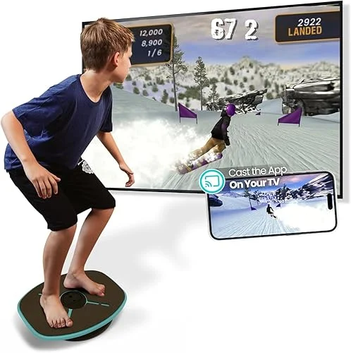 GoBalance Board – App-Enabled Balance Board. Smart Bluetooth Sensor, 12 FREE Interactive Games – Fun, Balance Training and Home Gym Workout! Boost Coordination & Strength for Teens and Adults