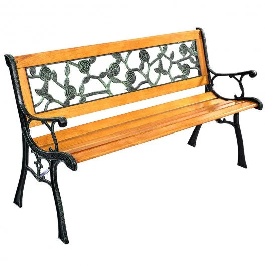 GOPLUS 49 1/2″ Patio Park Garden Porch Chair Bench