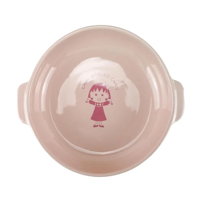 Gradient Color Double-Ear Soup Plate 30.43 fl oz Cherry Maruko-chan