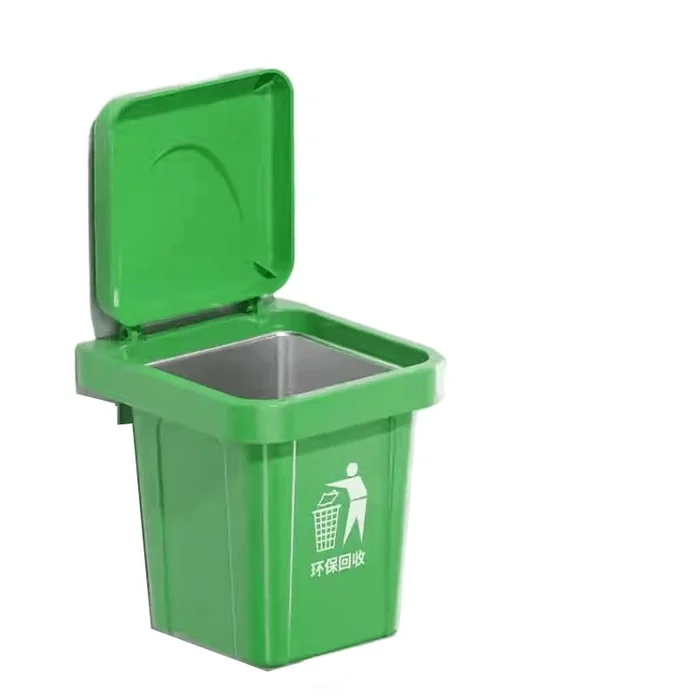 Green Creative Ashtray Bathroom Funny Creative No DrillingCovered Trash Can 10cm * 1 Piece