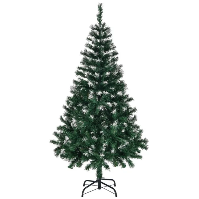 Green spray white 5ft 480 branch Christmas tree 1