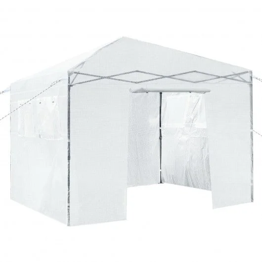 Greenhouse Outdoor Mini Walk-in Plant Portable Garden Greenhouse-White