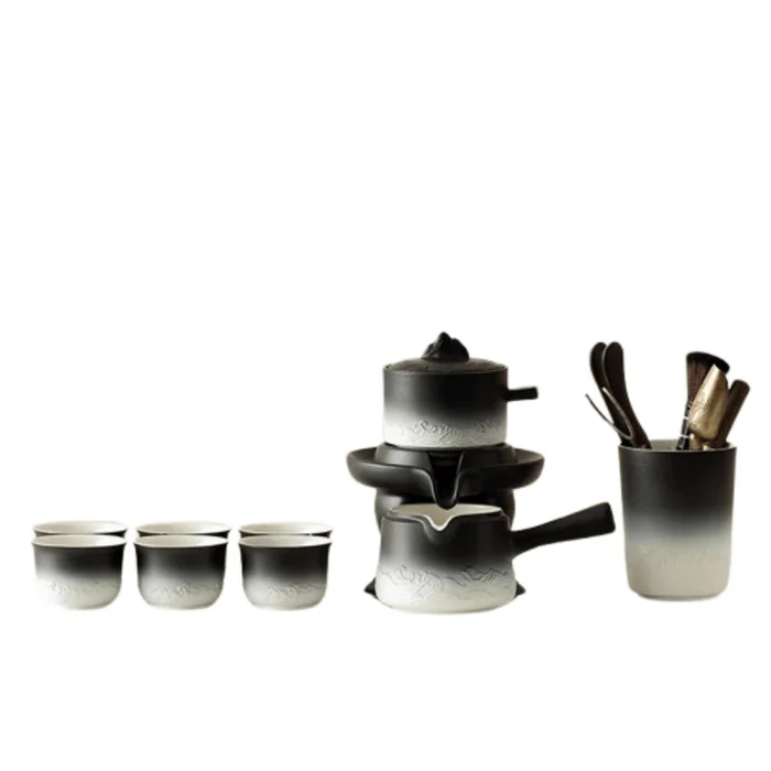 Guanshanhai Automatic Tea Set High-grade Creative Guanshanhai Automatic Kung Fu Tea Set 6 Cups + Six Gentlemen