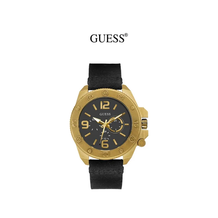 Guess® Men's Viper Black Dial Watch, W0659G2