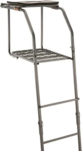 Guide Gear 18’ Ladder Tree Stand for Archery with Seat and Foot Platform, Bow and Deer Hunting Accessories