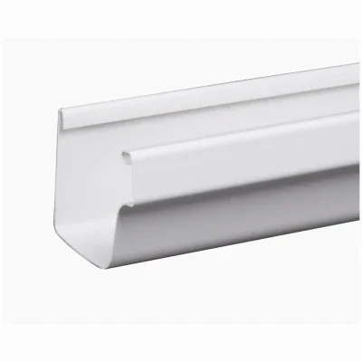 Gutter, K-style, Vinyl, White, 5-in. X 10-ft.