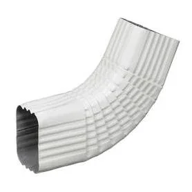 Gutter Side Elbow, Style B, 75 Degree, White Aluminum, 3 X 4 In.