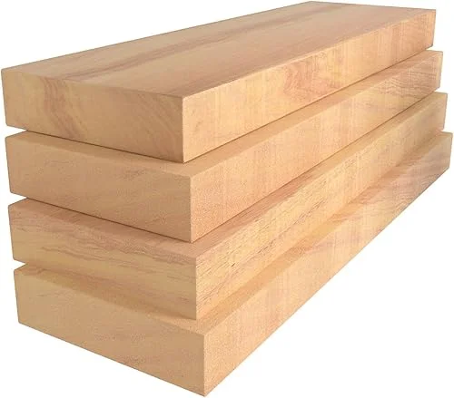 GWP04 Wood Grain Garage Wall Protector Car Door Protectors, Garage Accessories, Parking Stopper for Garage, Tool-Free, Designed in Germany (4-Pack)