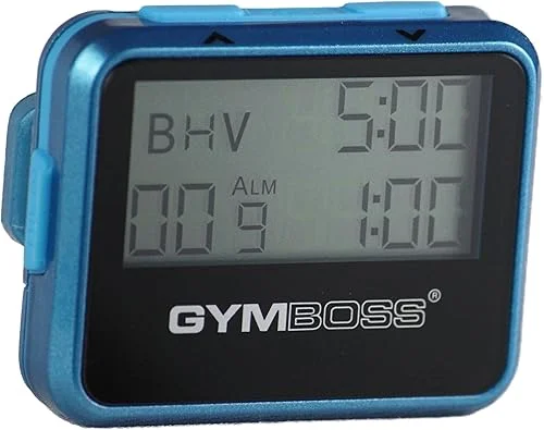 Gymboss Interval Timer and Stopwatch – Teal/Blue Metallic Gloss