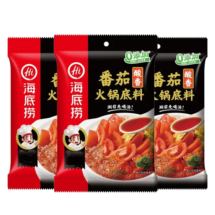 HAIDILAO Tomato Soup Base 125g * 3 meal series tomato-flavored hot pot delicious seasoning base material