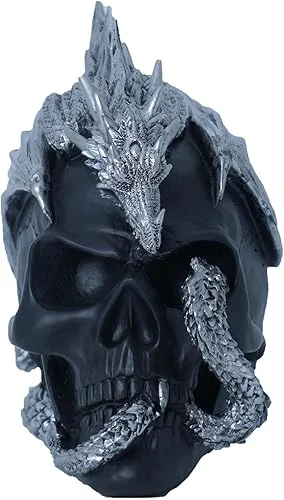 Halloween Human Head, Sliver-Dragon Skull – Realistic and Spooky Props Dinosaur Skull Decorations for Halloween Parties, Haunted Houses, and Scary Decorations