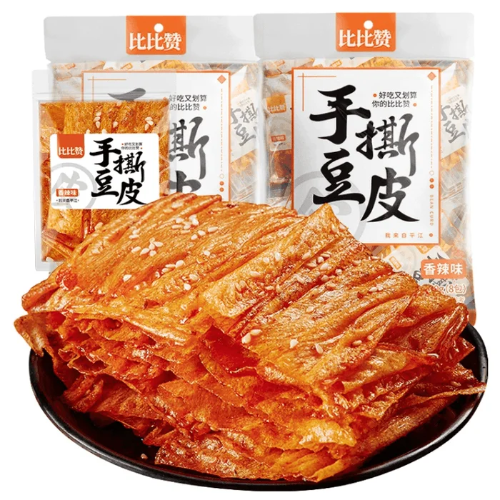 Hand-torn bean curd skin spicy strips 12 g 10 bags