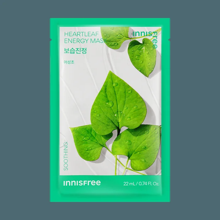 Heartleaf Fresh Energy Face Mask, Daily hydrating face mask 1 pieces