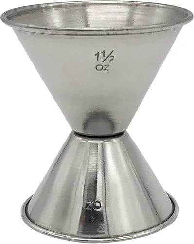 Hudson & Lane Stainless Steel Cocktail Barware Double Measuring Jigger 1 oz x 1.5 oz
