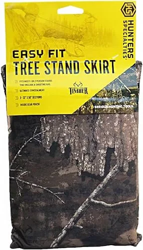 Hunters Specialties Easy Fit Tree Stand Skirt – Hunting Durable Lightweight Quiet Realistic Concealment Camouflage Accessory for Blinds, 32 in H x 50 in L, Timber