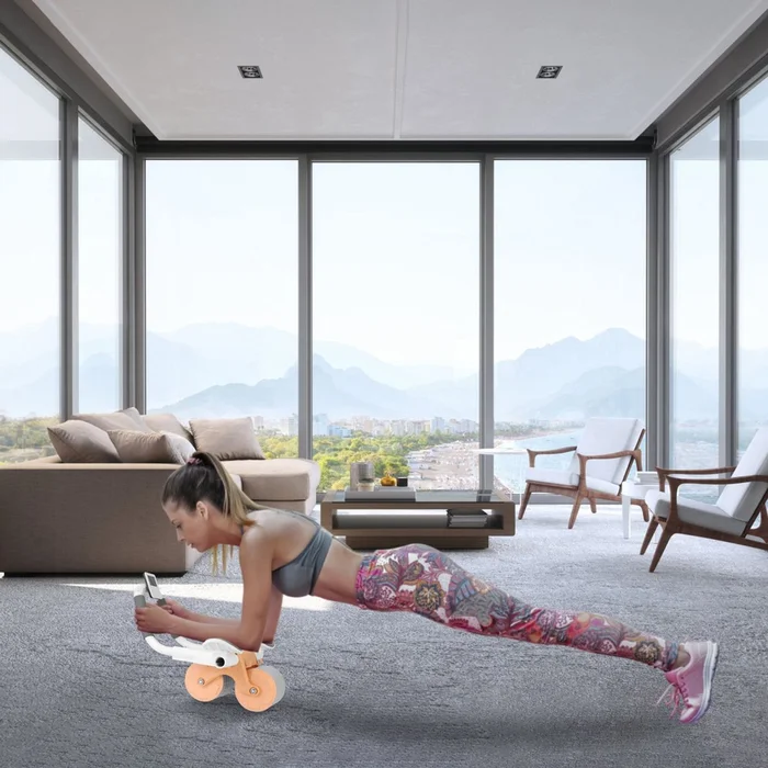 iMounTEK® Abdominal Wheel Roller with Display & Phone Holder