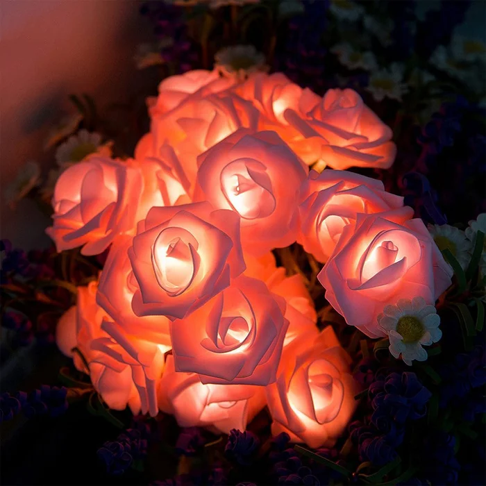 iMounTEK® Rose Flower String Lights (2-Pack)