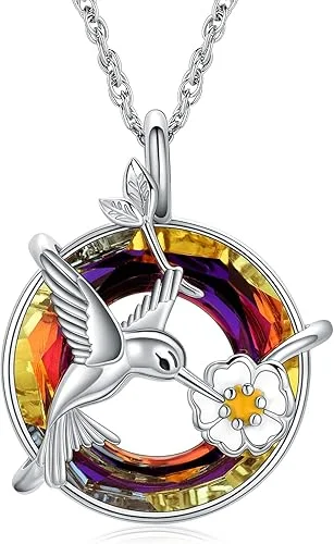 Imrsanl Hummingbird Urn Necklace for Ashes for Women Men, Red Cardinal Cremation Jewelry for Ashes of Loved Ones Memorial Lockets Urn Pendant for Human Pet