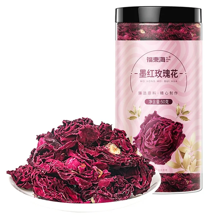 Ink Red Rose Flower Heavy Rose Freeze Dried Flower Tea Goddess Health Tea Flower and Fruit Tea 105g