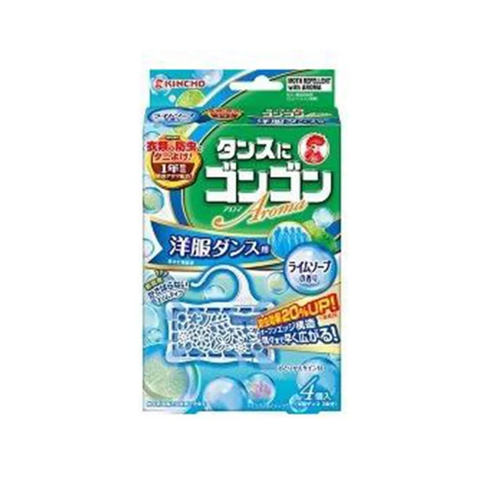 Insect repellent for wardrobe, lime soap scent, 4 pcs