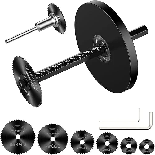 Inside Pipe Cutter for PVC Pipe, Cutter Tool Set with scale – Adjustable Depth Gauge, 6 Black Blades, 4′ Black Hex Shank