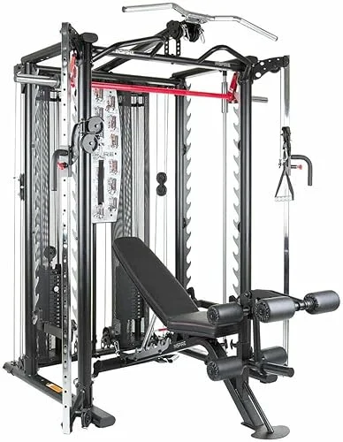 Inspire Fitness Functional Trainer Home Gym, SCS Smith Machine Cage System – Cable Machine Accessories – D-Handles, Ankle Strap & Multi-Function Belt