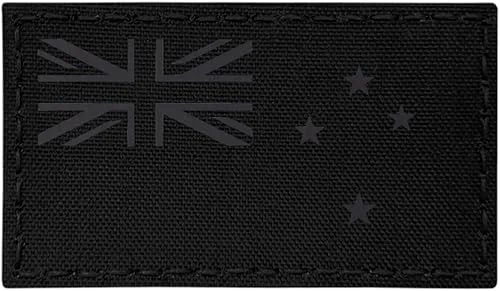 IR New Zealand Flag Infrared 2×3.5 IFF Tactical Morale Hook Patch (Blackout)