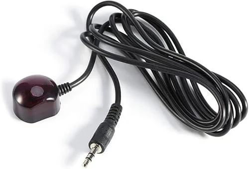 IR Receiver Extender, Universal IR Repeater with 3.5mm Plug, Infrared Remote Blaster Emitter for 38 to 56kHz AV Equipment, STB Boxes