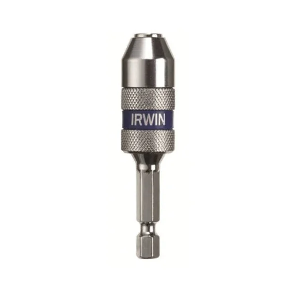 IRWIN 4935703 Bit Holder, 1/4 in Drive, 1/4 in Shank, Hex Shank, 2 in L, Carbon Steel