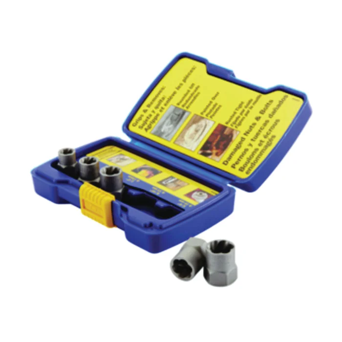 IRWIN Bolt-Grip 394001 Bolt Extractor Set, 5-Piece, HCS, Specifications: Reverse Spiral Flute