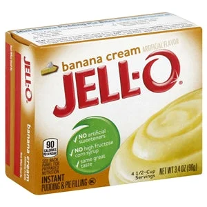 Jell-O Banana Flavored Instant Pudding Mix-3.4 oz.-24/Case