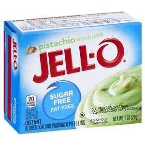 Jell-O Sugar Free Fat Free Pistachio Flavored Instant Pudding Mix-1 oz.-24/Case