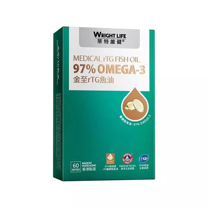 Jinzhi Deep Sea rTG Fish Oil 60 capsules per box with a structure of high-purity Omega-3